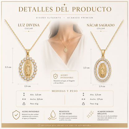 Medalla de la Virgen | Collar de Fe